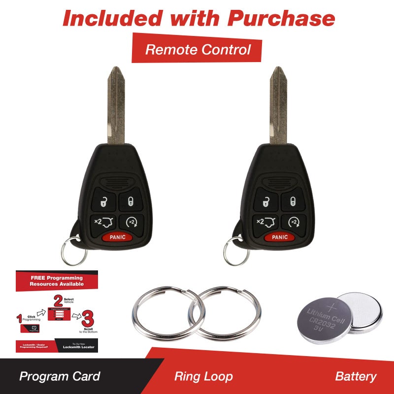KeylessOption Keyless Entry Remote Control Uncut Car Key Fob Replacement for OHT692427AA KOBDT04A (Pack of 2) - Image 2